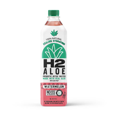 H2aloe Pure Aloe Vera Water with Watermelon 1L x6