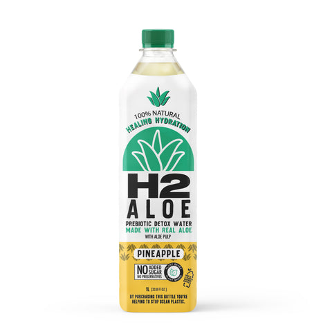 H2aloe Pure Aloe Vera Water with Pineapple 1L x6