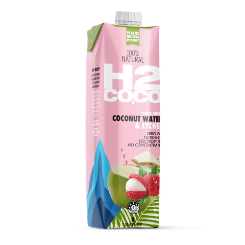 H2coco Lychee Coconut Water 1L x6