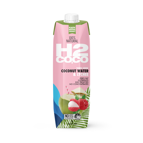 H2coco Lychee Coconut Water 1L x6