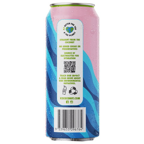 H2coco Pure Coconut Water & Lychee 500mL x12 can