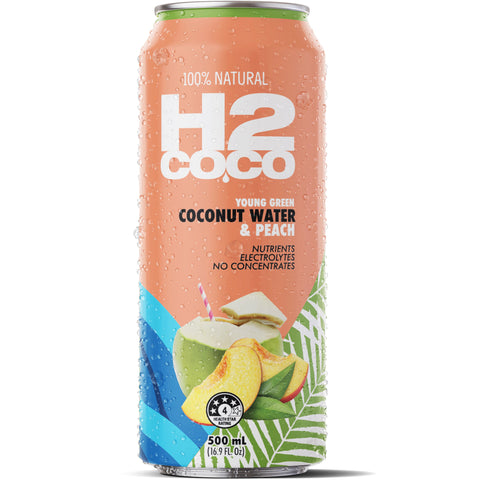 H2coco Peach Coconut Water 500mL x12
