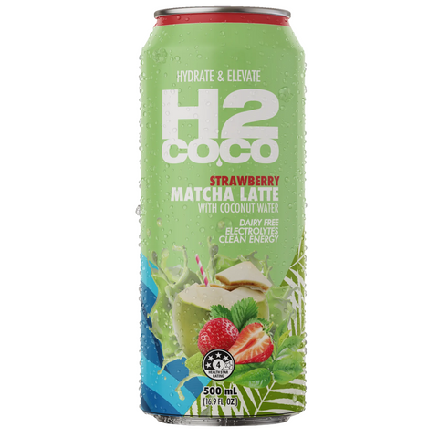 H2coco Strawberry Matcha Latte Coconut Water 500mL x12