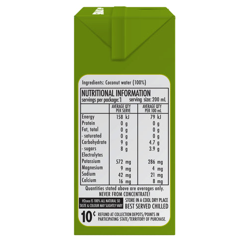 H2coco Pure Coconut Water & Chocolate Coconut Water 200mL - AVAILABLE AT WOOLWORTHS online store only
