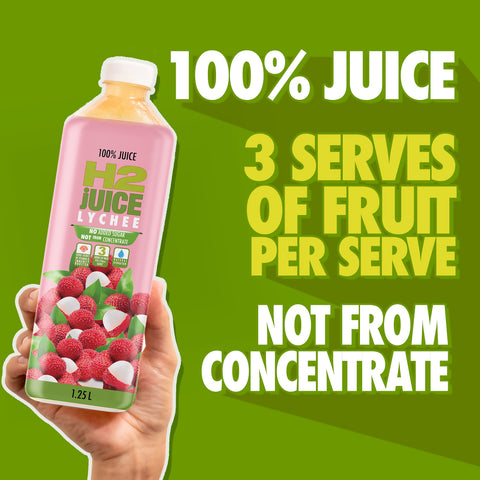 H2juice Lychee Juice 1.25L x 6
