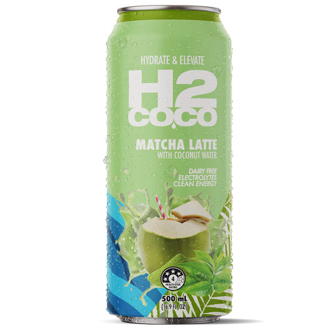 H2coco Matcha Latte Coconut Water 500 mL x 12 can