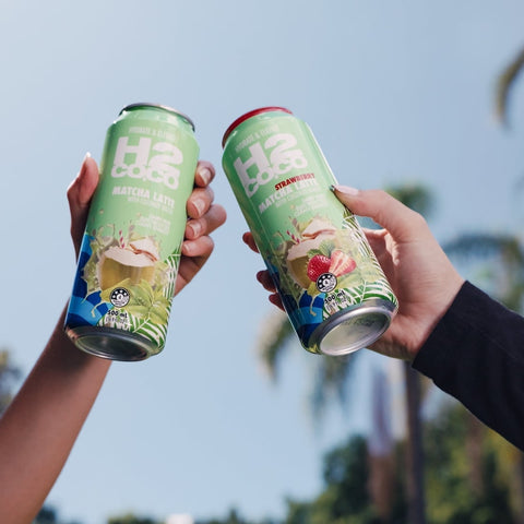 H2coco Strawberry Matcha Latte Coconut Water 500mL x12